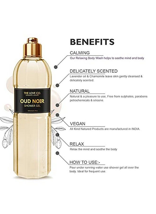 THE LOVE CO. - Luxury Oud Noir Shower Gel Body Wash For Women And Men Unisex Personal Care Products Parabenfree Bath Soap That Hydrates And Gently Cleanses (2Pcs)… - Image 1