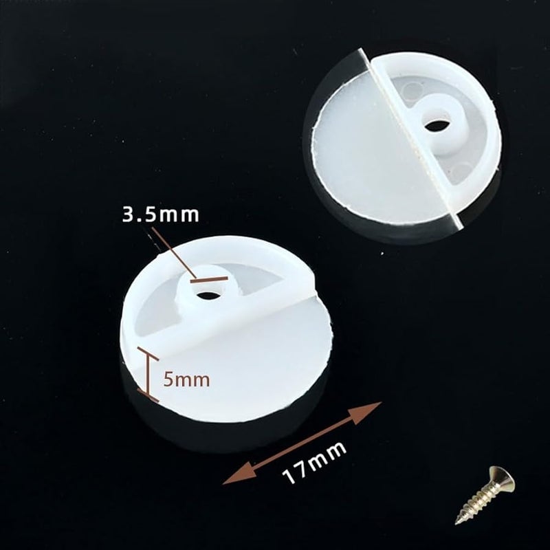 مشابك تركيب الحائط المرآة 50 قطعة مجموعة تثبيت بلاستيكية مع مسامير لتثبيت لوح الزجاج بدون إطار - Image 4