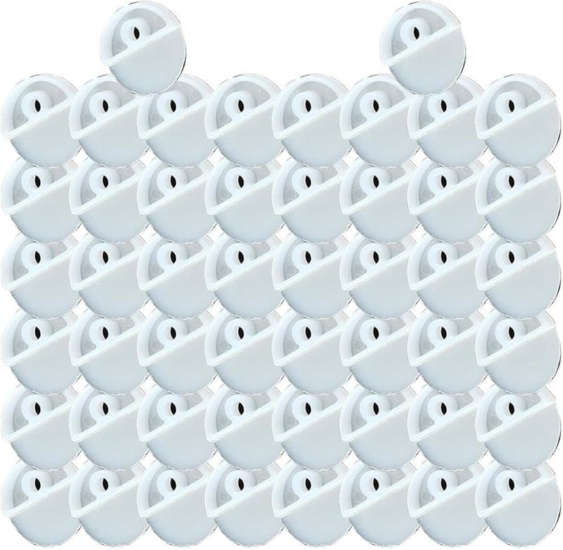 مشابك تركيب الحائط المرآة 50 قطعة مجموعة تثبيت بلاستيكية مع مسامير لتثبيت لوح الزجاج بدون إطار - Image 3