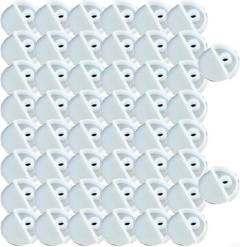 مشابك تركيب الحائط المرآة 50 قطعة مجموعة تثبيت بلاستيكية مع مسامير لتثبيت لوح الزجاج بدون إطار - Image 2