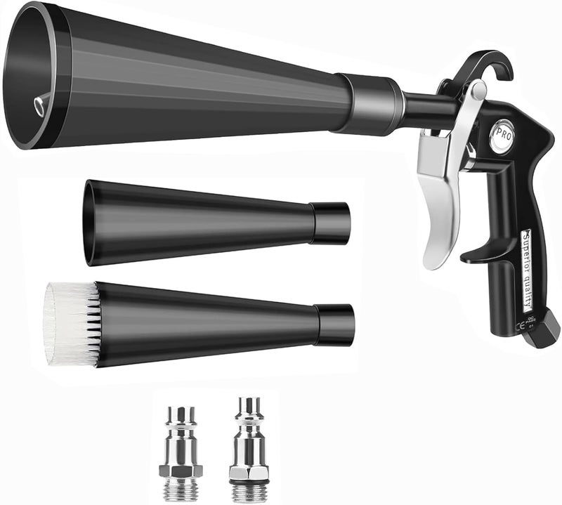 Alrens Car Cleaning Gun Air Blower Kit - Interior Cleaning Tool for Car Enthusiasts