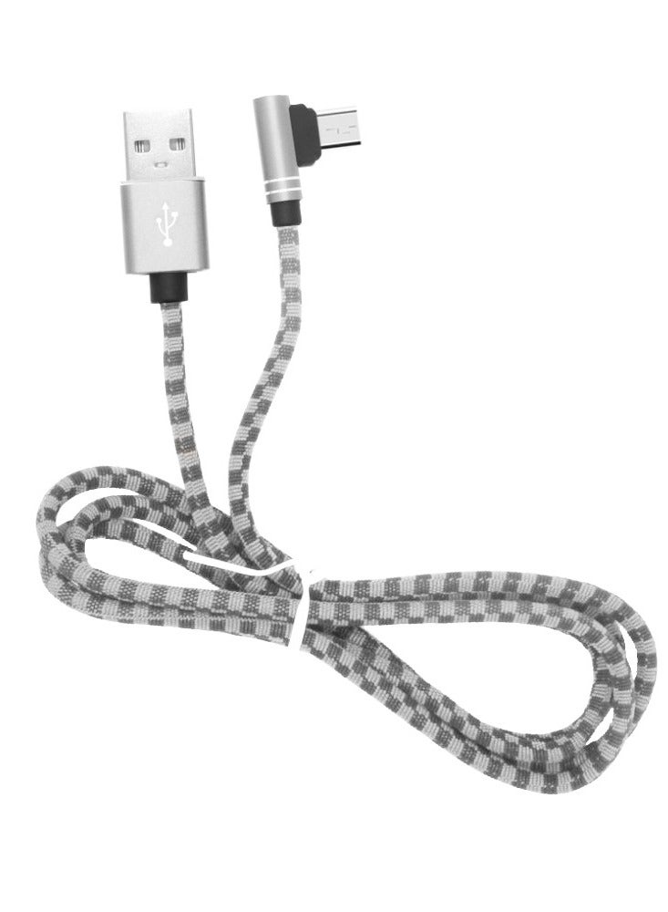 Epenyu Micro USB Cable Gaming Edition Charge and Sync Cable Anti Breakage Nylon Braided 1m Silver