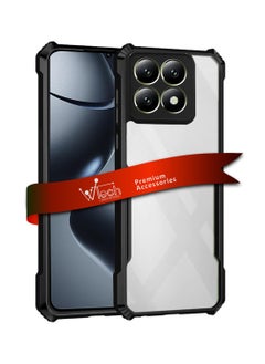 Wtech Xiaomi 14T Pro 5G 2024 Hybrid TPU Silicone with Raised Armour Bumpers Slim Case Cover - Black  - Image 1