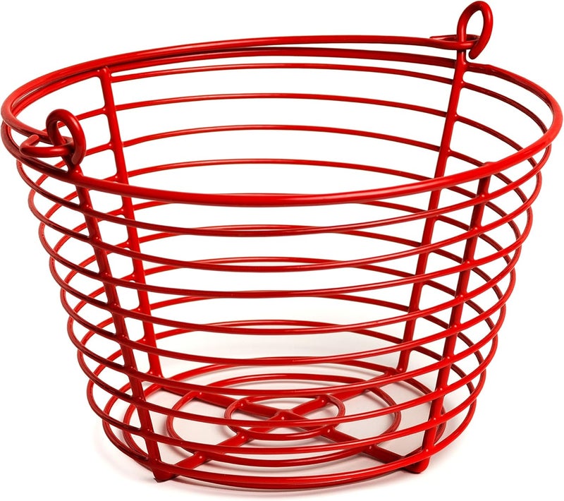 PH Prevue Hendryx Prevue Pet Products 8 Inch Red Vinyl Coated Metal Egg Basket, Holds 24-36 Eggs - SP468 - Image 1