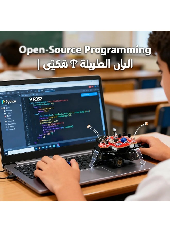 AI Smart Light Recognition Robot | Jetson Nano + ROS 2 Integration | Arduino-Based Illumination Tracking & Visual Mapping | OpenCV + TensorFlow for Light Navigation & Color Detection | Wi-Fi / Bluetooth AIoT Connectivity | Ideal for STEM Education & AI Vision Research