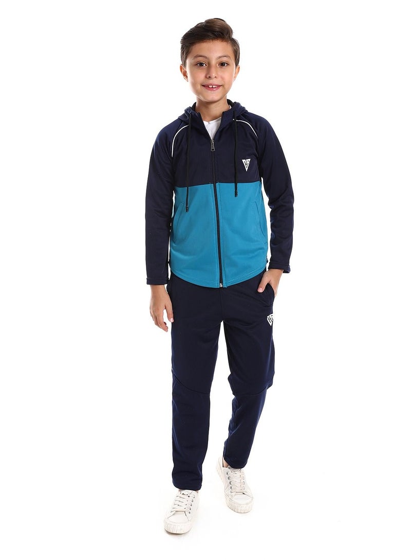 Caesar Boys Training Suit With Pockets And Lined Design. - Image 1