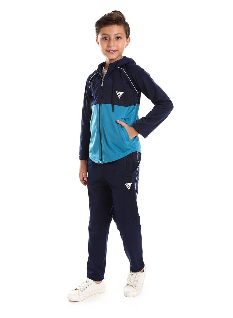 Caesar Boys Training Suit With Pockets And Lined Design. - Image 2