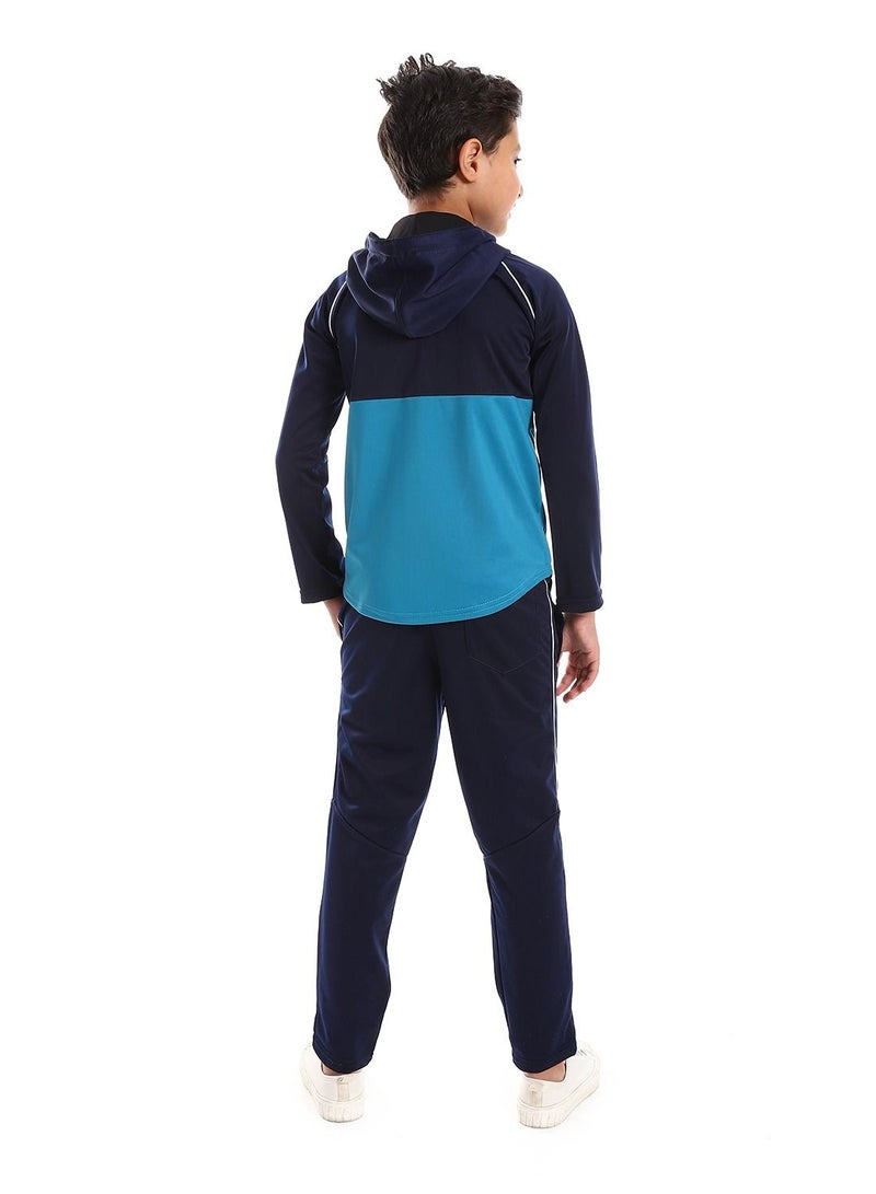 Caesar Boys Training Suit With Pockets And Lined Design. - Image 4