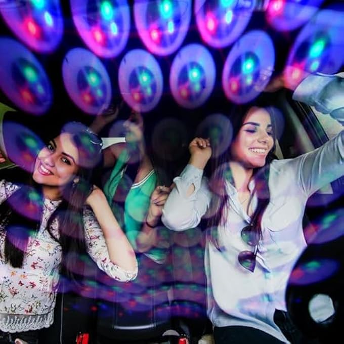 BIGTHREE Led Roof Atmosphere Light Car Roof Star Night Projector Light Sound Activated Led Lamp Car Roof Adjustable Lights 3 Colors 9 Lighting Effects For Car Home Party Ceiling Bedroom - Image 3