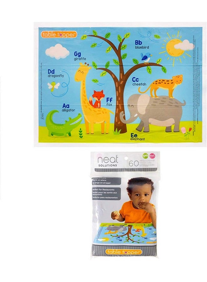 Neat Solutions Table Topper Disposable Stick-on Placemats in Reusable Package, Gender Neutral, 12" x 18", 60 Count (Pack of 1) (Styles May Vary) - Image 1