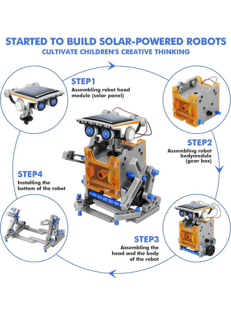 Solumi STEM 13-in-1 Education Solar Power Robots Toys for Boys Age 7-12, DIY Educational Toy Science Kits for Kids, Building Experiment Robotics Set Birthday Gifts for 7 8 9 10 11 12 Years Old Boys Girls Teens  - Image 3