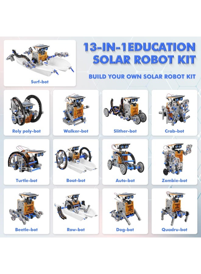 Solumi STEM 13-in-1 Education Solar Power Robots Toys for Boys Age 7-12, DIY Educational Toy Science Kits for Kids, Building Experiment Robotics Set Birthday Gifts for 7 8 9 10 11 12 Years Old Boys Girls Teens  - Image 4