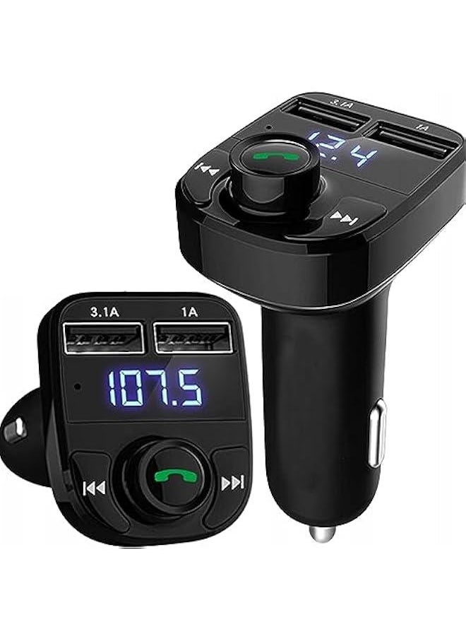 MOXO Handsfree Call Fast Car Charger Wireless Bluetooth FM transmitter Multi function Dual USB port vehicle power adaptors MP3 receiver transmitter  - Image 1