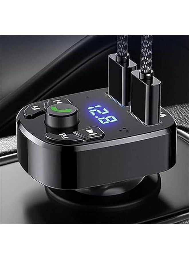 MOXO Handsfree Call Fast Car Charger Wireless Bluetooth FM transmitter Multi function Dual USB port vehicle power adaptors MP3 receiver transmitter  - Image 3