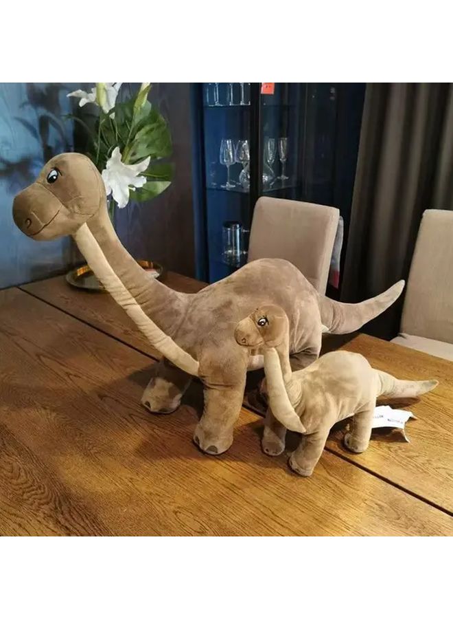 Khaki Brontosaurus Plush Toy Soft Dinosaur Stuffed Animal Desktop Decor Gift - Image 5