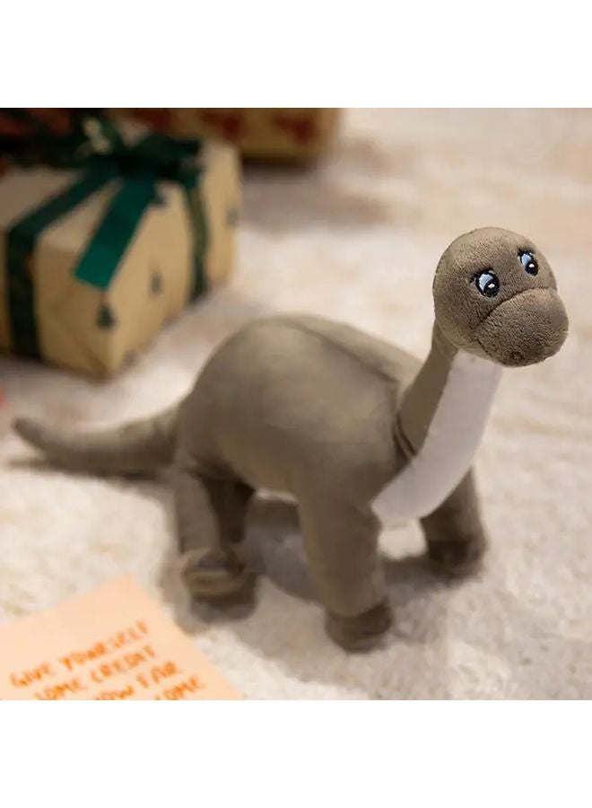 Khaki Brontosaurus Plush Toy Soft Dinosaur Stuffed Animal Desktop Decor Gift - Image 4