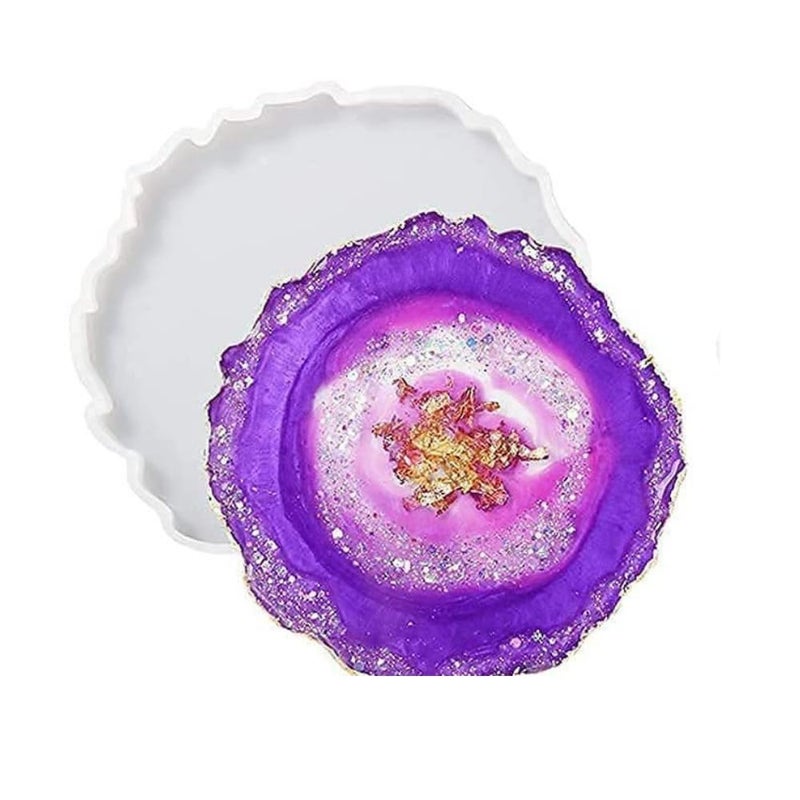 Snoogg SNOOGG Pack of 6 inch HD - 1 Piece Heavy-Duty Agate / 1 Piece Mould Epoxy Resin Casting Moulds for Making and DY Coaster, Cups Mats, Photo Display, Mantra Frame, Home Decoration and More.  - Image 3
