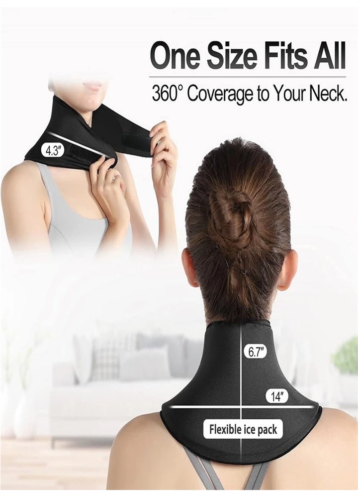 Generic Neck ice pack gel reusable ice pack for neck pain relief, hot and cold compress therapy for neck injury, swelling, cervical surgery recovery  - Image 5