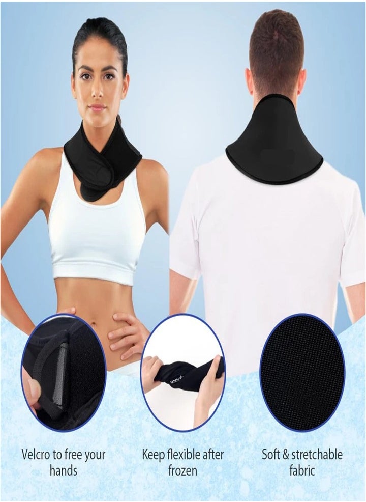 Generic Neck ice pack gel reusable ice pack for neck pain relief, hot and cold compress therapy for neck injury, swelling, cervical surgery recovery  - Image 4