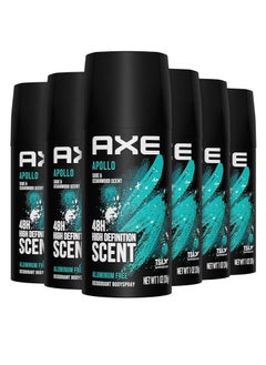 Axe Pack Of 6 Axe Apollo 48 Hours Fresh Deodorant Body Spray 150ml  - Image 1