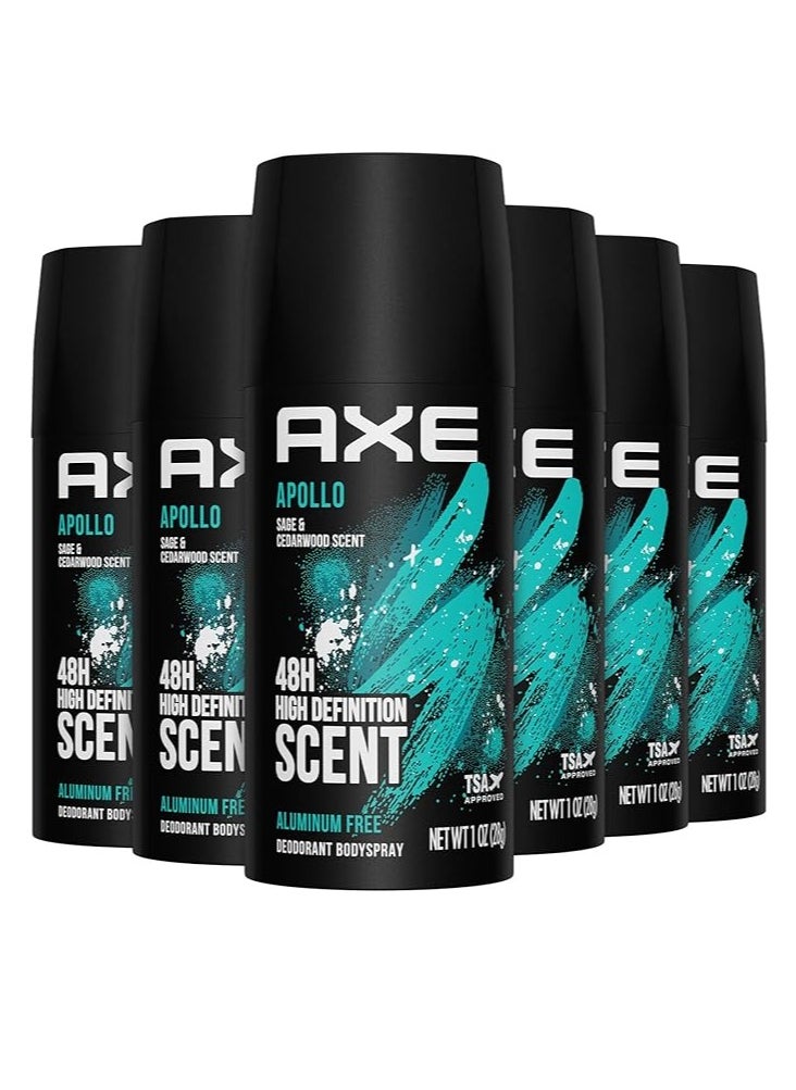 Axe - Pack Of 6 Axe Apollo 48 Hours Fresh Deodorant Body Spray 150ml - Image 1