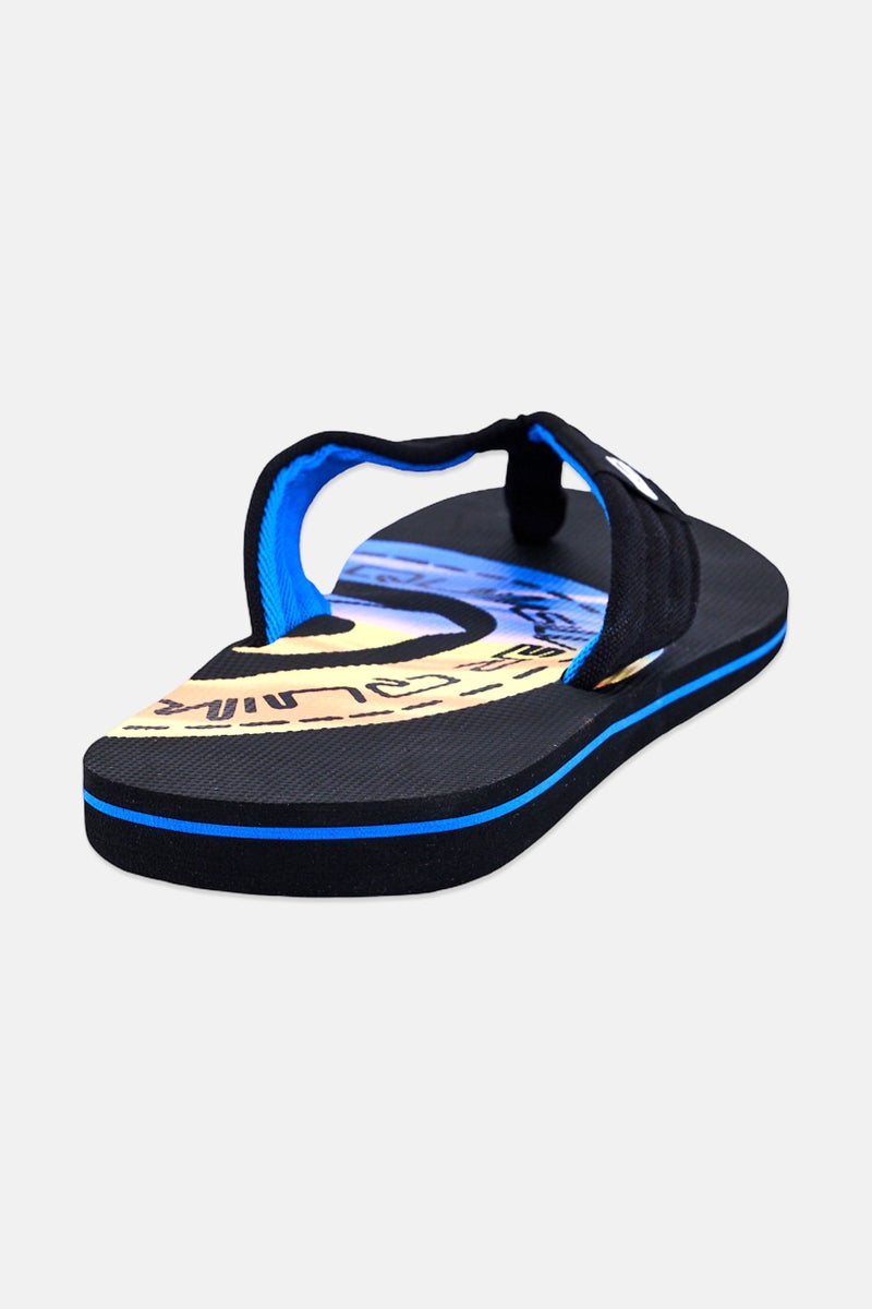 QUIKSILVER نعال رجالية بشعار العلامة التجارية، أسود - Image 3