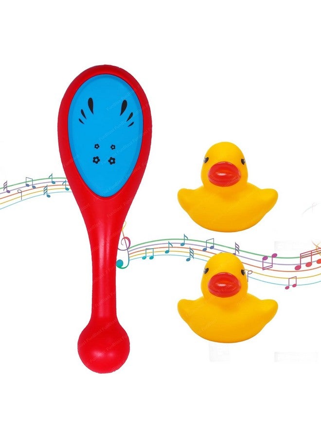 FunBlast Rattles for Baby 0-6 Months - Rattle with 2 Squeeze Duck, Shakers for Baby, Toys for Babies, Infant Toys, New Born Baby Toys - Random Color - Image 1