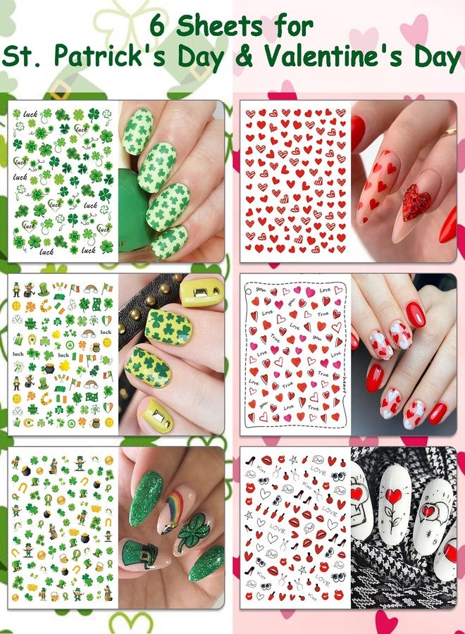 winthrop 30 Sheets 7 Holiday Nail Art Stickers, Mixed Season Nail Decals Set for All Year, 3D Self-Adhesive Pegatinas Uñas Easter 4th of July Halloween Thanksgiving Christmas Valentine's St. Patrick's Day - Image 5