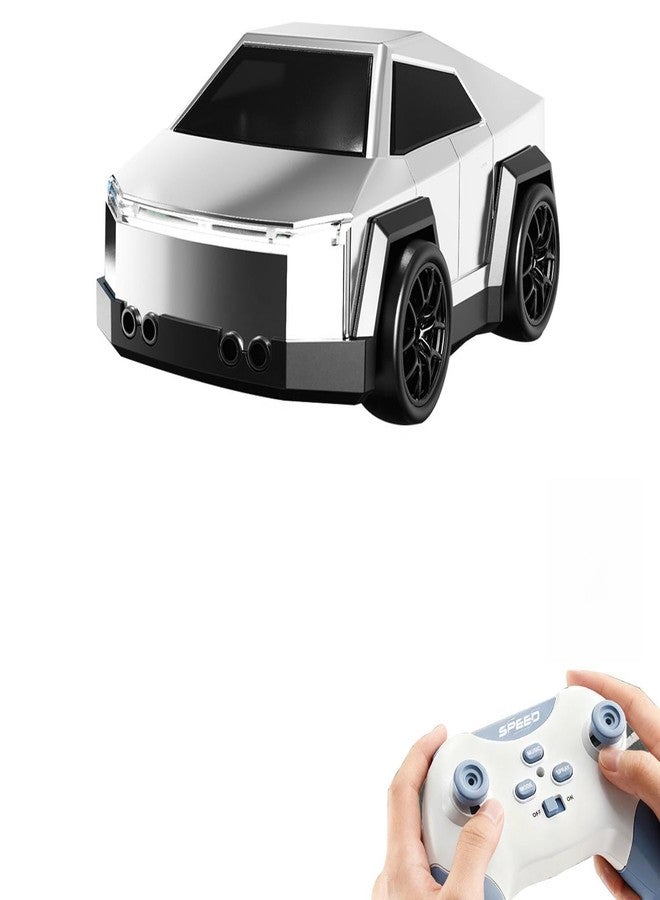 سيارة TOYIQ للتحكم عن بعد بتصميم سيارة Cybertruck للأطفال | لعبة تحكم عن بعد بتردد 2.4 جيجاهرتز للانجراف والقيادة الجانبية مع أضواء LED (لون عشوائي) - Image 1