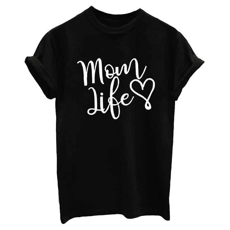 LOOKFACE Women Funny Graphic T Shirt Cute Short Sleeve Tees Tops Black Large - Image 4