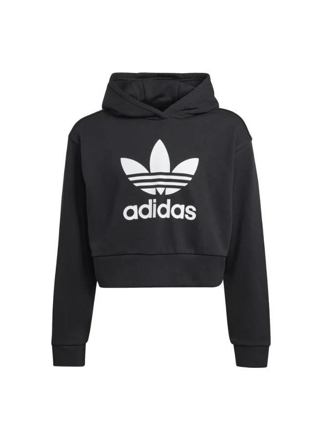 اديداس adidas CROPPED HOODIE Black Originals Kids SWEATSHIRTS