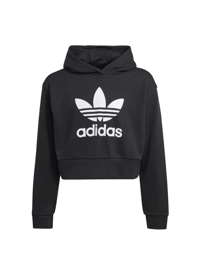 اديداس adidas CROPPED HOODIE Black Originals Kids SWEATSHIRTS
