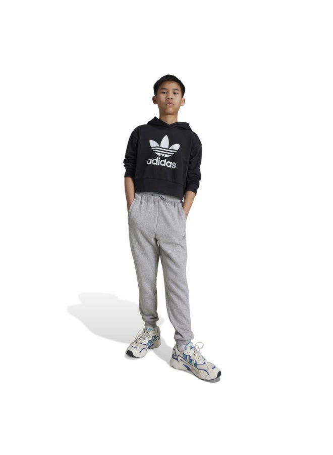 adidas Originals هودي قصير أسود من أديداس للأطفال - أوريجينالز - Image 3