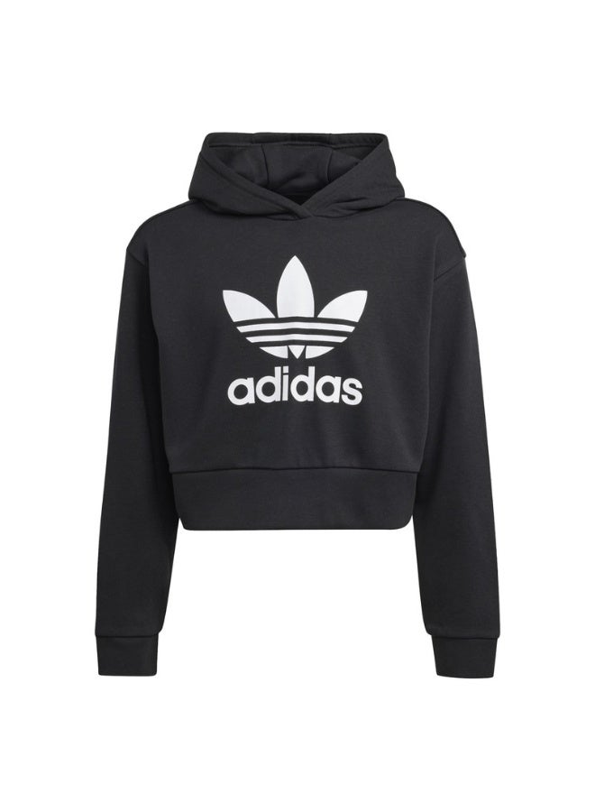 adidas Originals هودي قصير أسود من أديداس للأطفال - أوريجينالز - Image 5