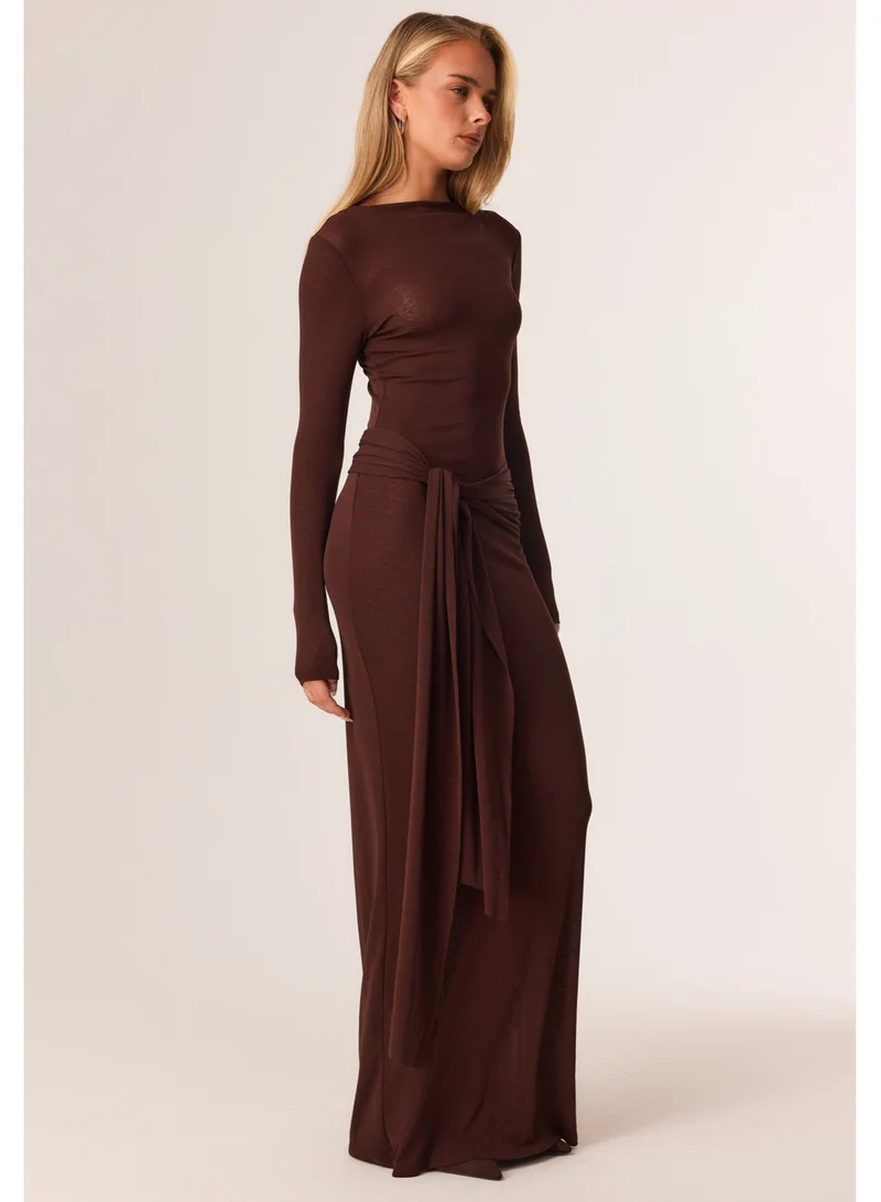 ساندايز Saria Waist Knot Maxi Dress