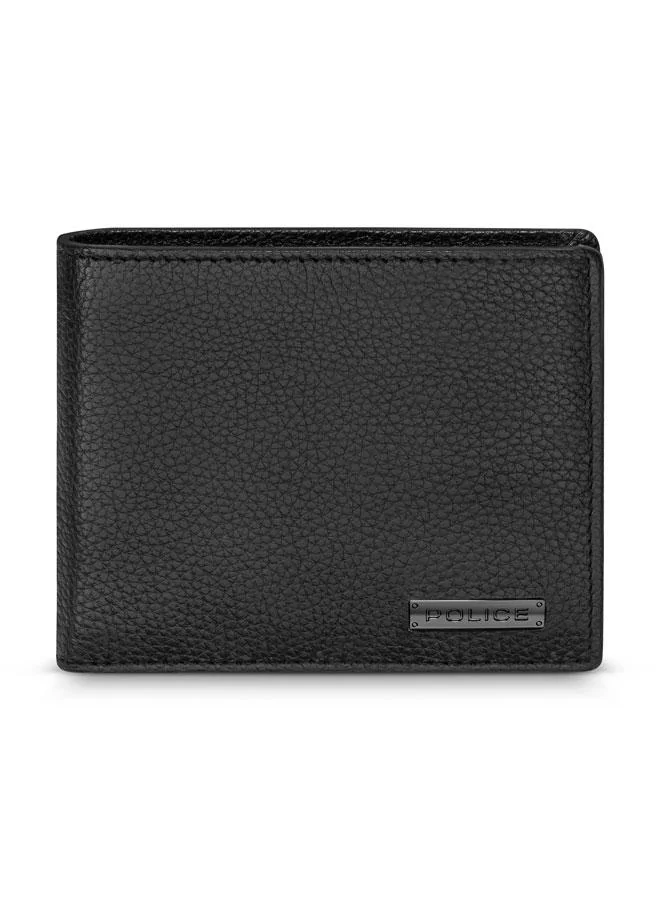 POLICE Drum Black Leather Wallet for Men