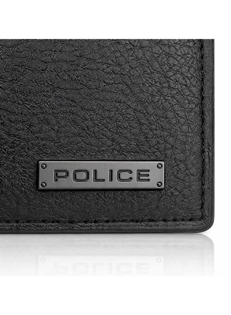 Police Drum Drum Black Leather Wallet for Men for Men | Best Price UAE