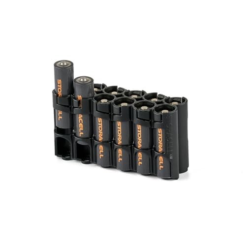 Storacell AA Battery Storage Caddy by Storacell, Black, Holds 12 Batteries (Not included) - Image 2