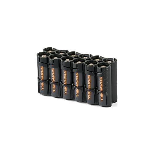 Storacell AA Battery Storage Caddy by Storacell, Black, Holds 12 Batteries (Not included) - Image 4