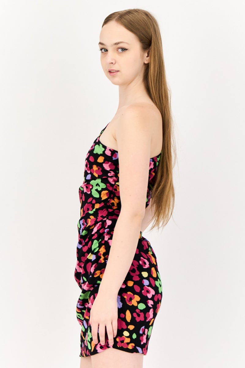 ONLY فستان ميني بكتف واحد للنساء، متعدد الألوان - Image 2