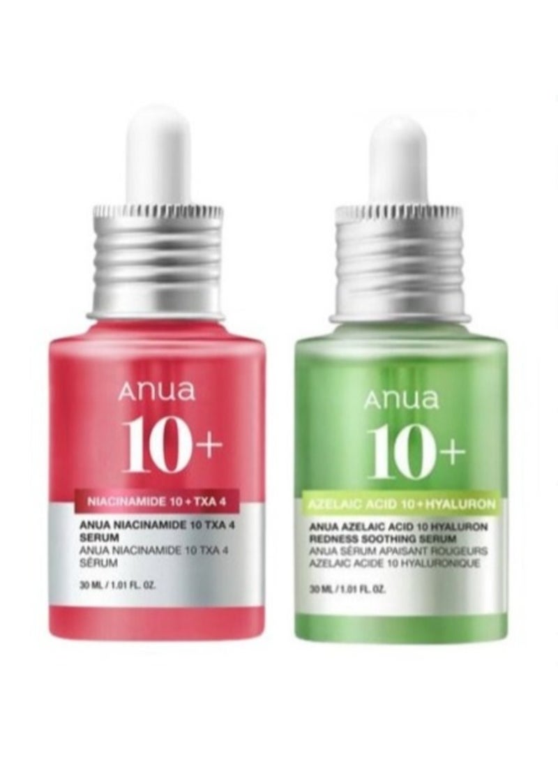 Anua Wonder 10% Niacinamide+ 4% Tranexamic Acid Serum With New Look 30ml + Azelaic Acid 10 Hyaluron Redness Soothing Serum 30ml - Image 1