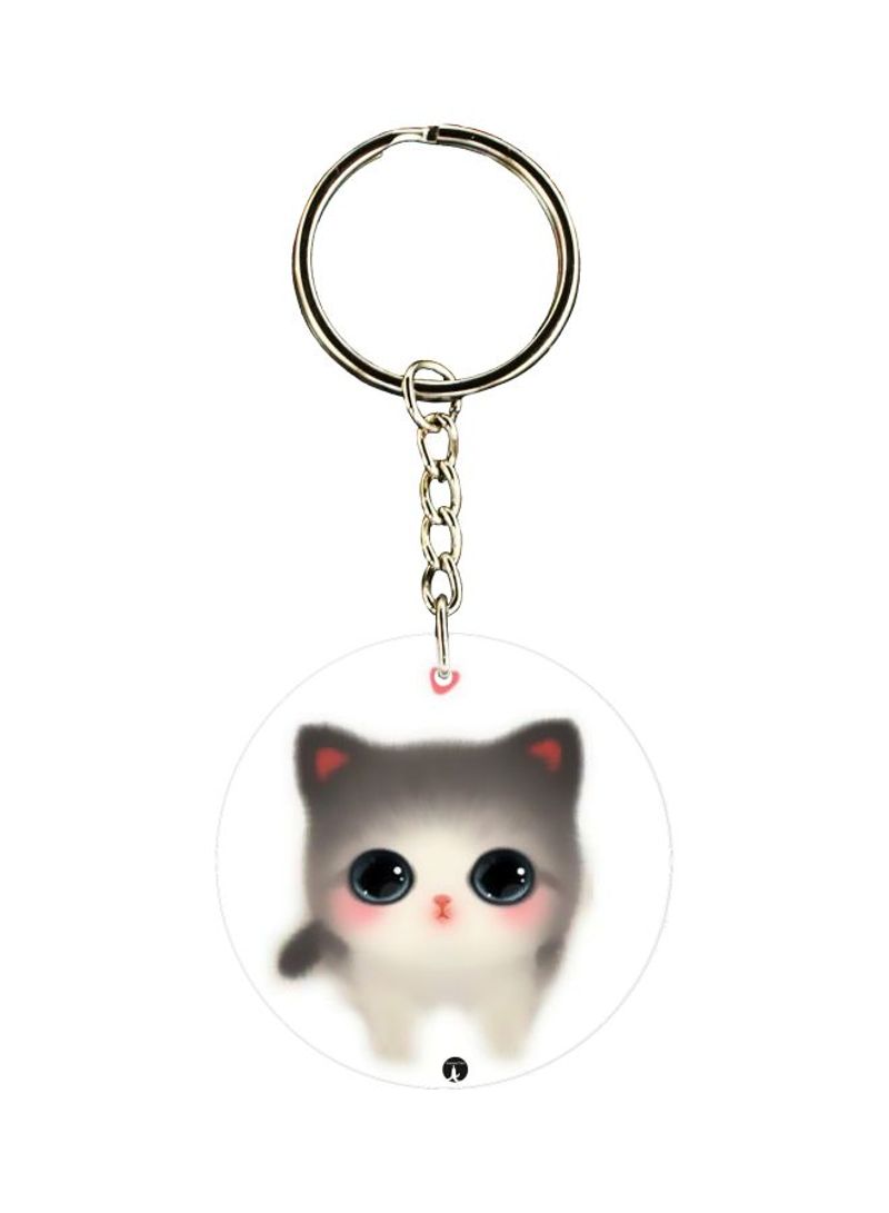 RKN Cat Printed Keychain