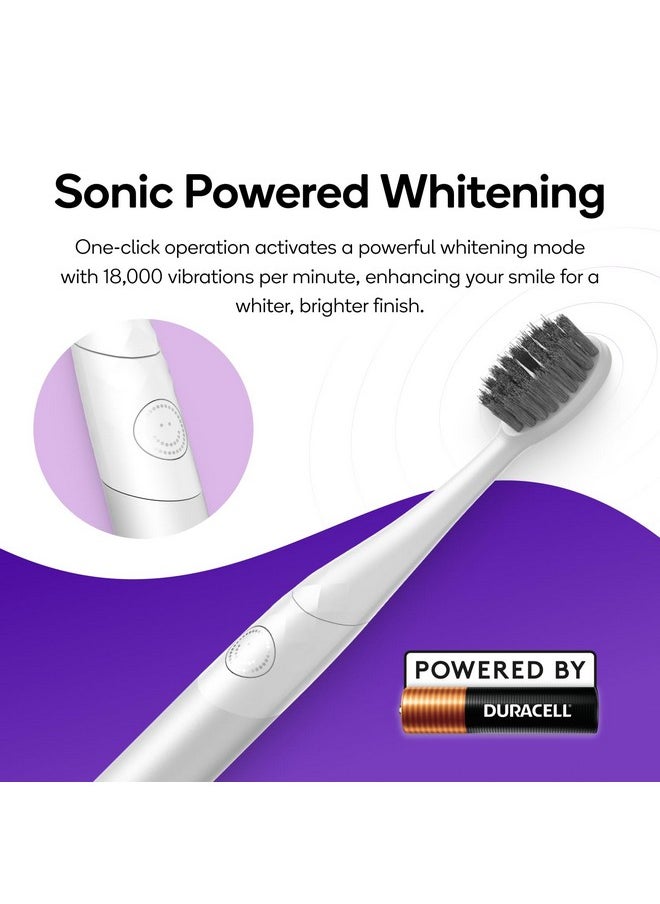 BURST - Burst Nova Sonic Toothbrush (Green) | Sonic Powered Teeth Whitening | Super-Soft Bristles | 18,000VPM | 2 Minute Timer | Aluminum Handle | Replaceable Brush Head | Compact Size | with AAA Battery - Image 1