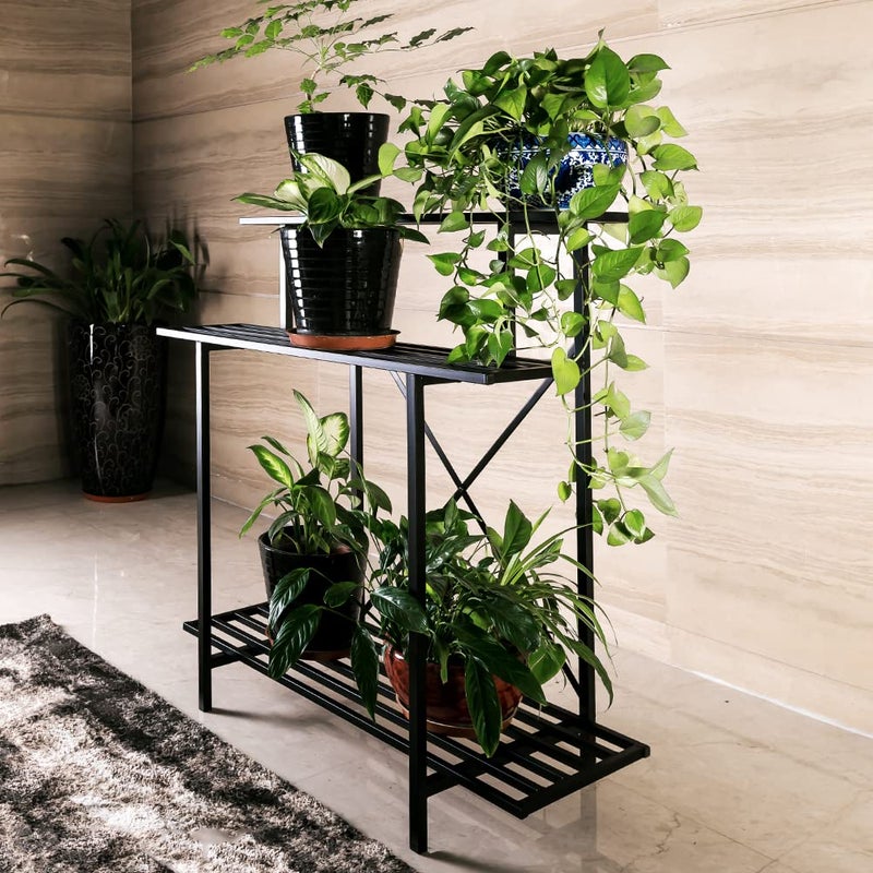Zhongma 3 Tier Sturdy Plant Stand Space-Saving Heavy Duty Plant Holder for Home Indoor and Outdoor, L35.43 xW17.32 x H39.37 inch, 660 LBS Capacity & Heavy Duty Construction. â€¦ - Image 5
