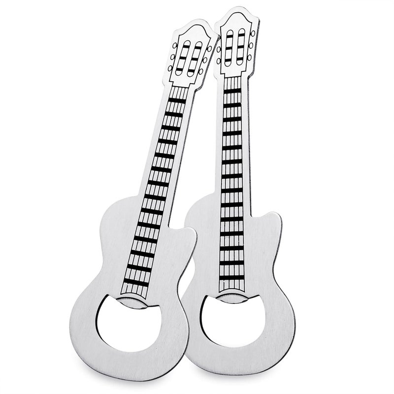 LanHong LanHong 2 PieceSet Guitar Bottle Opener Creative Music Beer Opener Guitar Shaped Bottle Opener for Music Guitar Lover 