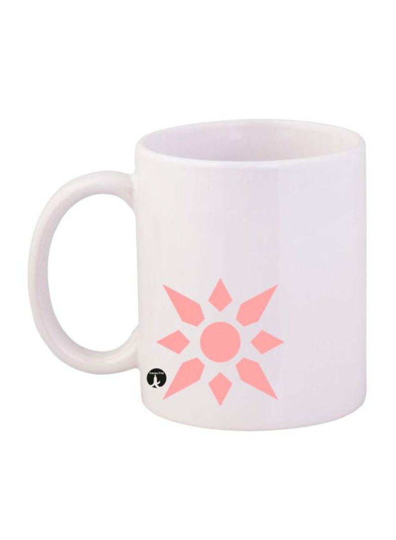 RKN Digimon Printed Mug White/Red 12ounce