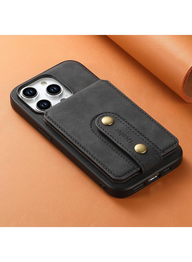 Denior Case For iPhone 15 Plus D14 NK Retro Pattern MagSafe Magnetic Card Holder Leather Phone Case - Image 2