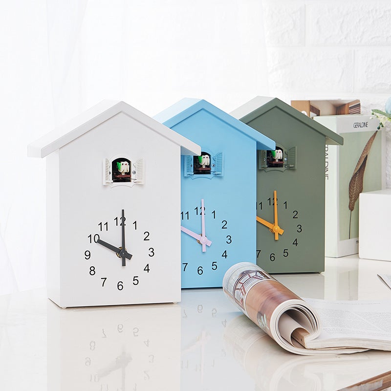 Yida Time Scandinavian Style Wall Clock Cuckoo Window Time Wall Clock Bird Hourly Clock T60 - Image 5
