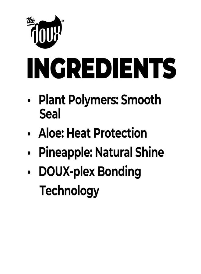 The Doux O.P.P. ONE‑PASS PRESS Heat Protection Spray for Hair – Thermal Protector with Jojoba Oil, Aloe & Pineapple – Anti‑Frizz Straightening Spray for Curly Hair & Silk Press Styles, 4 oz - Image 5