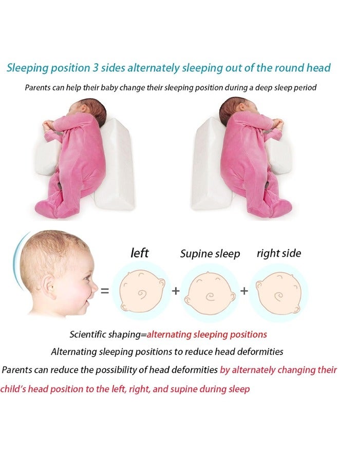 Optico Baby Adjustable Side Sleeper Wedge Pillow Infant Anti Roll Positioner 45 Degree Inclined Triangle Support Back and Body Support Removable Washable Cover with Hidden Zipper for Newborns Daily Use - Image 3